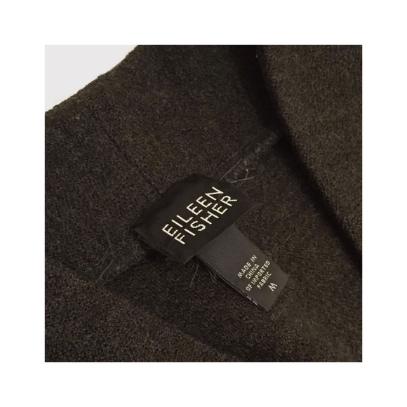 Eileen Fisher Olive Wool Sweater - Picture 3 of 4